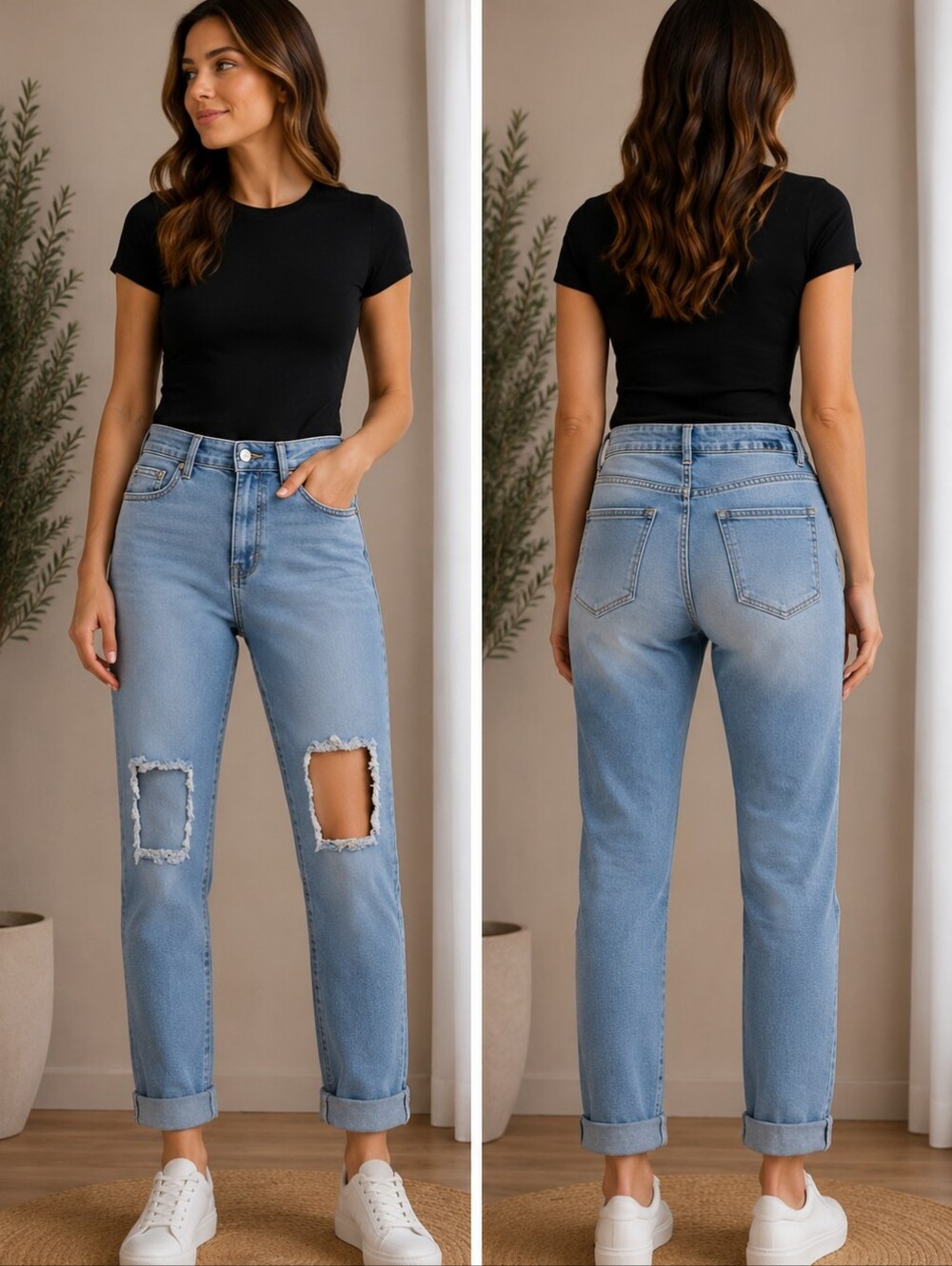 Fashion Nova High Rise Relaxed Skinny Jeans – Size 13 (28x31)